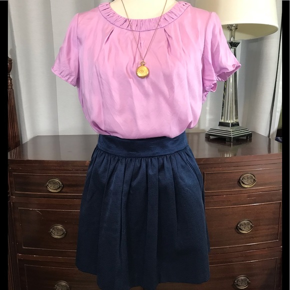 Banana Republic | Faille Shine navy mini skirt - Picture 2 of 7